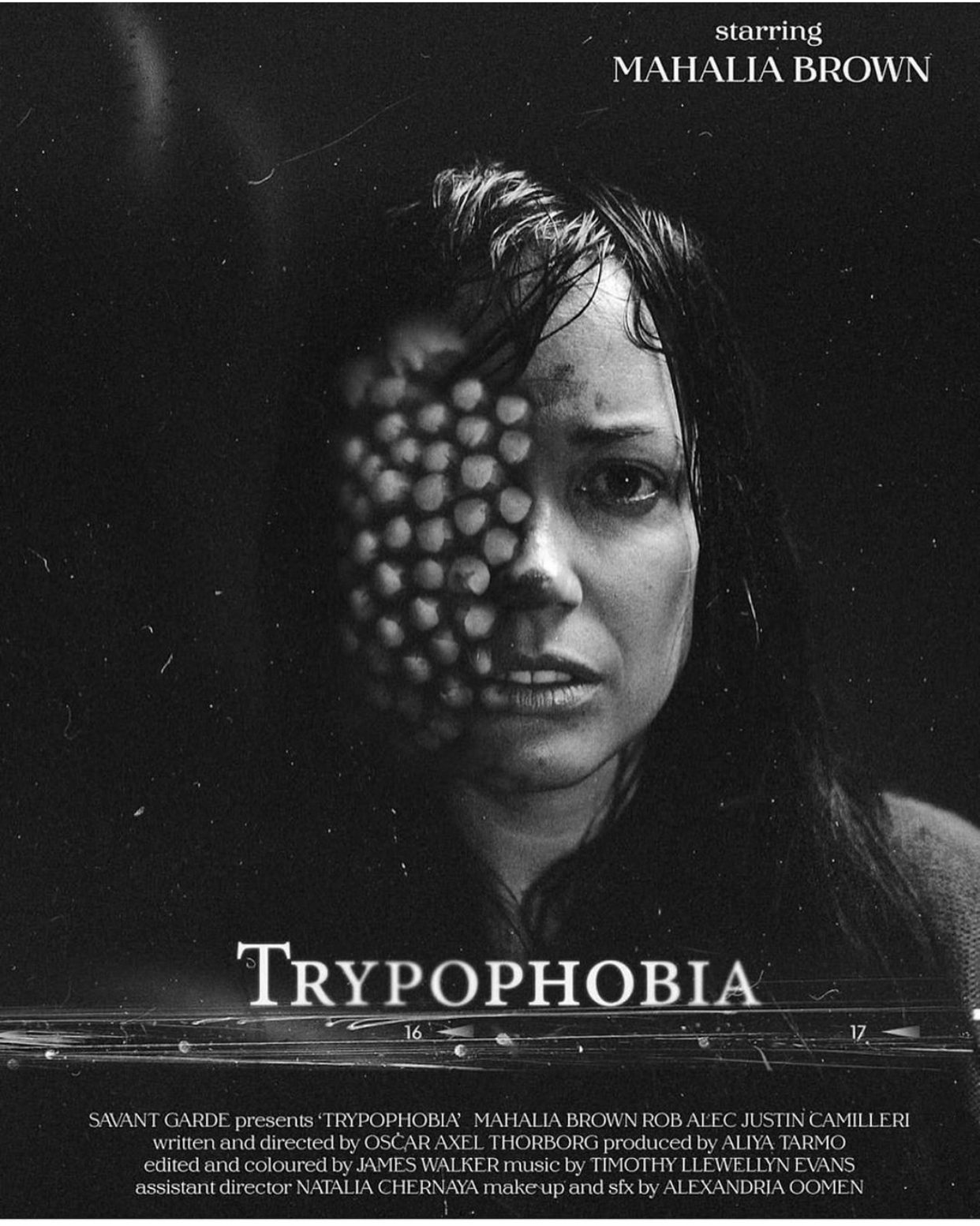 Trypophobia, Mahalia Brown, Actor, Melbourne, Australia